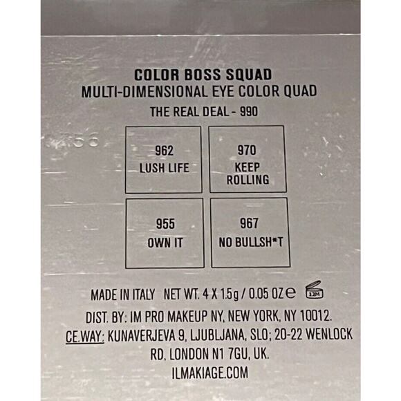 IL Makiage Color Boss Squad Eyeshadow Palette - The Real Deal 990, 0.05 oz Brown - Picture 6 of 9